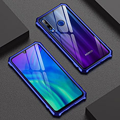 Funda Bumper Lujo Marco de Aluminio Espejo 360 Grados Carcasa T03 para Huawei P Smart+ Plus (2019) Azul