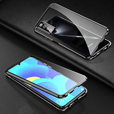 Funda Bumper Lujo Marco de Aluminio Espejo 360 Grados Carcasa T03 para Oppo Find X2 Lite Negro