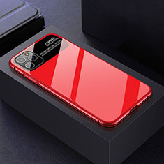 Funda Bumper Lujo Marco de Aluminio Espejo 360 Grados Carcasa T04 para Apple iPhone 11 Pro Rojo