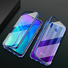 Funda Bumper Lujo Marco de Aluminio Espejo 360 Grados Carcasa T04 para Huawei Honor 10i Azul