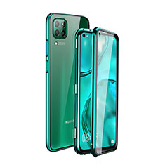 Funda Bumper Lujo Marco de Aluminio Espejo 360 Grados Carcasa T04 para Huawei Nova 6 SE Verde