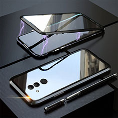 Funda Bumper Lujo Marco de Aluminio Espejo 360 Grados Carcasa T06 para Huawei Mate 20 Lite Negro