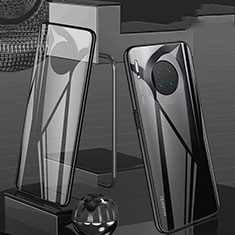 Funda Bumper Lujo Marco de Aluminio Espejo 360 Grados Carcasa T06 para Huawei Mate 30E Pro 5G Negro
