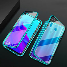 Funda Bumper Lujo Marco de Aluminio Espejo 360 Grados Carcasa T06 para Huawei P30 Lite New Edition Verde