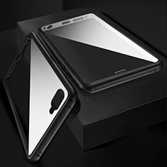 Funda Bumper Lujo Marco de Aluminio Espejo 360 Grados Carcasa T06 para Oppo R17 Neo Negro