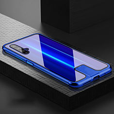 Funda Bumper Lujo Marco de Aluminio Espejo 360 Grados Carcasa T07 para Huawei Honor 20S Azul