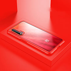 Funda Bumper Lujo Marco de Aluminio Espejo 360 Grados Carcasa T07 para Huawei Nova 6 Rojo