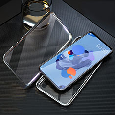 Funda Bumper Lujo Marco de Aluminio Espejo 360 Grados Carcasa T08 para Huawei P20 Lite (2019) Plata