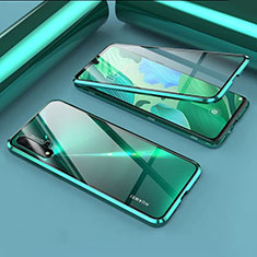 Funda Bumper Lujo Marco de Aluminio Espejo 360 Grados Carcasa T09 para Huawei Nova 5 Verde