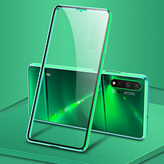 Funda Bumper Lujo Marco de Aluminio Espejo 360 Grados Carcasa T15 para Huawei Nova 5 Pro Verde