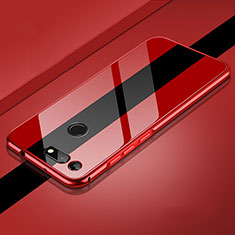 Funda Bumper Lujo Marco de Aluminio Espejo 360 Grados Carcasa Z02 para Huawei Honor View 20 Rojo