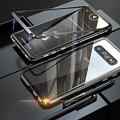 Funda Bumper Lujo Marco de Aluminio Espejo Carcasa A01 para Samsung Galaxy S10 Plus Negro
