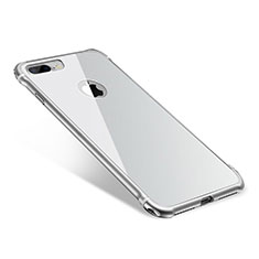 Funda Bumper Lujo Marco de Aluminio Espejo Carcasa M01 para Apple iPhone 7 Plus Plata