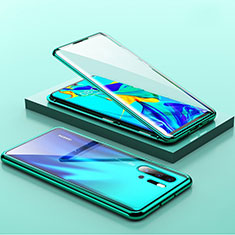 Funda Bumper Lujo Marco de Aluminio Espejo Carcasa M01 para Huawei P30 Pro Verde