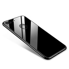 Funda Bumper Lujo Marco de Aluminio Espejo Carcasa para Apple iPhone 7 Plus Negro