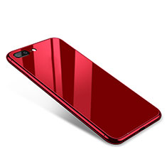 Funda Bumper Lujo Marco de Aluminio Espejo Carcasa para Apple iPhone 8 Plus Rojo