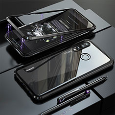Funda Bumper Lujo Marco de Aluminio Espejo Carcasa para Huawei P30 Lite New Edition Negro