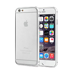 Funda Bumper Lujo Marco de Aluminio para Apple iPhone 6 Plata