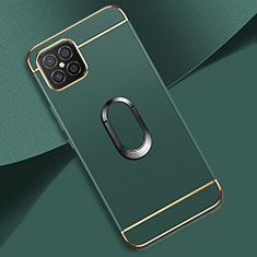 Funda Bumper Lujo Marco de Metal y Plastico Carcasa con Anillo de dedo Soporte para Huawei Nova 8 SE 4G Verde Noche