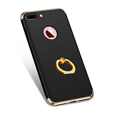 Funda Bumper Lujo Marco de Metal y Plastico F04 para Apple iPhone 7 Plus Negro