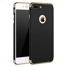 Funda Bumper Lujo Marco de Metal y Plastico F05 para Apple iPhone 7 Plus Negro