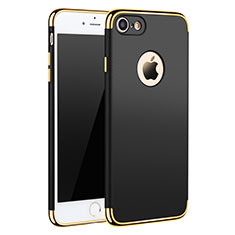 Funda Bumper Lujo Marco de Metal y Plastico M01 para Apple iPhone 7 Negro