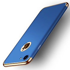 Funda Bumper Lujo Marco de Metal y Plastico M02 para Apple iPhone 8 Azul