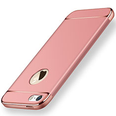 Funda Bumper Lujo Marco de Metal y Plastico para Apple iPhone 5S Oro Rosa