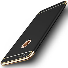 Funda Bumper Lujo Marco de Metal y Plastico para Apple iPhone 6S Negro