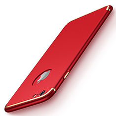 Funda Bumper Lujo Marco de Metal y Plastico para Apple iPhone 8 Rojo