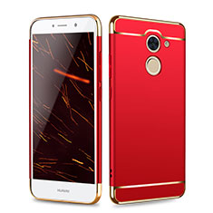 Funda Bumper Lujo Marco de Metal y Plastico para Huawei Enjoy 7 Plus Rojo