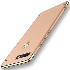 Funda Bumper Lujo Marco de Metal y Plastico para Huawei Nova 2 Plus Oro