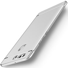 Funda Bumper Lujo Marco de Metal y Plastico para Huawei P9 Plata