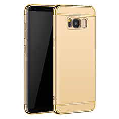 Funda Bumper Lujo Marco de Metal y Plastico para Samsung Galaxy S8 Oro