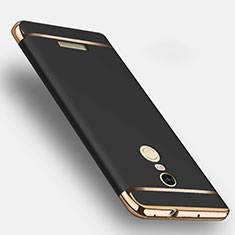 Funda Bumper Lujo Marco de Metal y Plastico para Xiaomi Redmi Note 3 Pro Negro