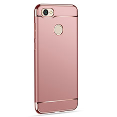 Funda Bumper Lujo Marco de Metal y Plastico para Xiaomi Redmi Note 5A High Edition Oro Rosa