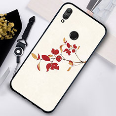 Funda Bumper Silicona Espejo Flores Carcasa S02 para Huawei Honor 10 Lite Rojo