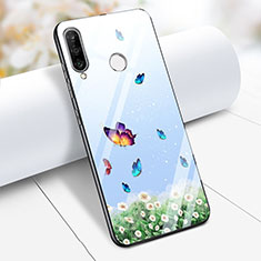 Funda Bumper Silicona Espejo Mariposa Carcasa para Huawei P30 Lite XL Azul Cielo