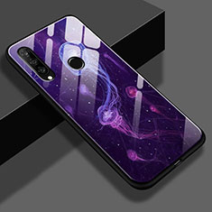 Funda Bumper Silicona Espejo Patron de Moda Carcasa para Huawei Nova 4e Morado