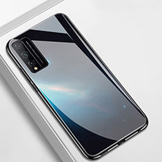 Funda Bumper Silicona Gel Espejo Estrellado Carcasa para Huawei Honor Play4T Pro Negro