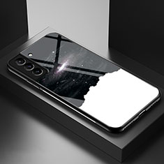 Funda Bumper Silicona Gel Espejo Estrellado Carcasa S01 para Samsung Galaxy S22 5G Blanco