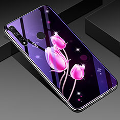 Funda Bumper Silicona Gel Espejo Flores Carcasa para Huawei P20 Lite (2019) Rosa