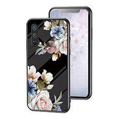 Funda Bumper Silicona Gel Espejo Flores Carcasa para OnePlus Nord CE 5G Negro