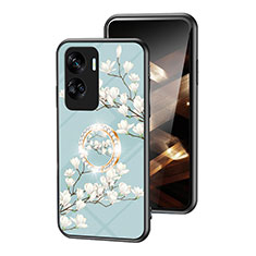 Funda Bumper Silicona Gel Espejo Flores Carcasa S01 para Huawei Honor 90 Lite 5G Cian