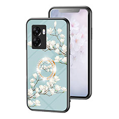 Funda Bumper Silicona Gel Espejo Flores Carcasa S01 para Oppo K10 5G India Cian