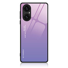 Funda Bumper Silicona Gel Espejo Patron de Moda Carcasa JM1 para Huawei P50 Purpura Claro