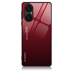 Funda Bumper Silicona Gel Espejo Patron de Moda Carcasa JM1 para Huawei P50e Rojo