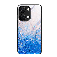 Funda Bumper Silicona Gel Espejo Patron de Moda Carcasa JM1 para OnePlus Ace 2V 5G Azul Cielo