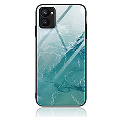 Funda Bumper Silicona Gel Espejo Patron de Moda Carcasa JM1 para Realme C33 Menta Verde