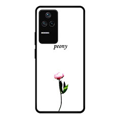 Funda Bumper Silicona Gel Espejo Patron de Moda Carcasa JM1 para Xiaomi Poco F4 5G Blanco